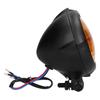 Motorcycle Headlight Vintage Round Yellow Light Lens Modification Universal 12V 35W