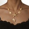 Bohemian Starfish Conch Scallop Pendant Necklace for Women Summer Beach Vacation Gold Color Collarbone Necklace Party Jewelry