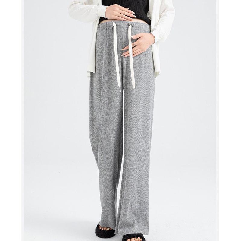 Maternity Velvet Wide-Leg Pants for Autumn/Winter - Large Size, Warm, Stylish, and Discreet for Expecting Mothers