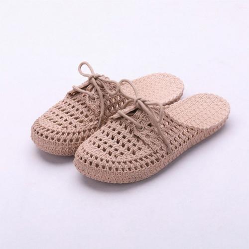 Mados Vasaros Moteriškos ažūrinės šlepetės Moteriškos Neslystančios Šlepetės Moteriškos Tuščiaviduriai Kvėpuojantys Plokšti Moteriški Namai Vidiniai Batai Didelis dydis