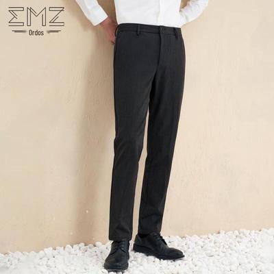 EMZ Men's Autumn/Winter Wool Blend Casual Trousers