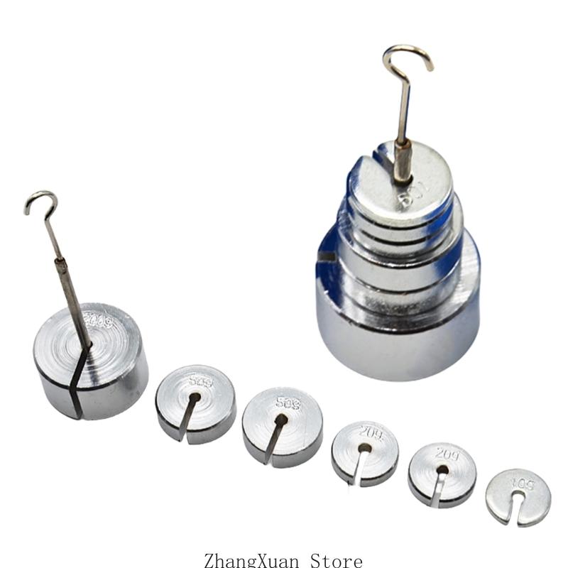 Metal Slotted Weights Include 6 Weights Total 350g Slotted Mass with Hanger for Laboratory Physics and Educational Use 3XUF CN