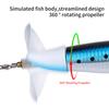 10Pcs 13g/100mm Whopper Fishing Lure for Bass Popper Top Water Fishing Lures with Floating Rotating Tail Barb Treble Hooks Kit