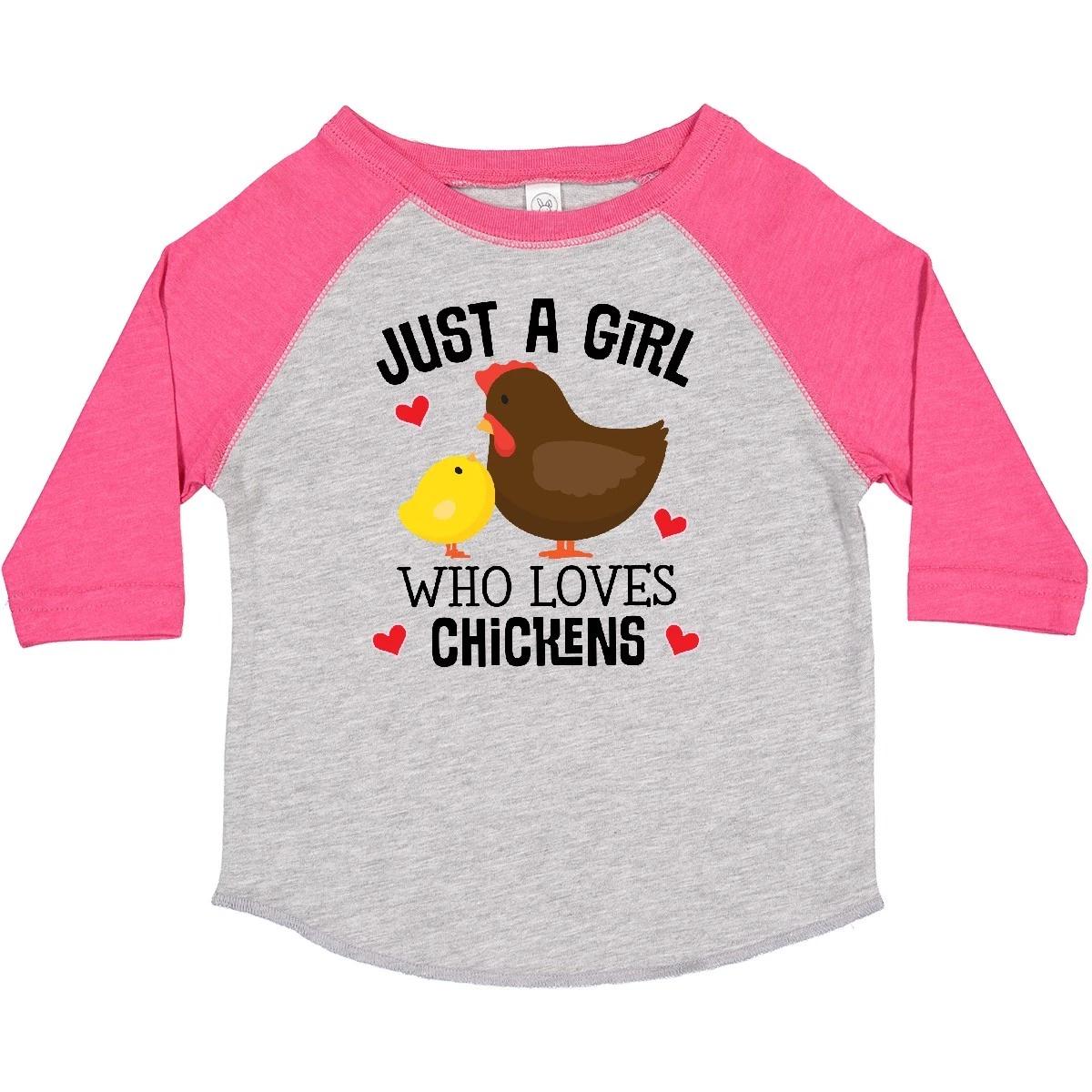 Inktastic Just A Girl Who Loves Chickens Toddler kids boys T-Shirt Farm Farming Backyard 160