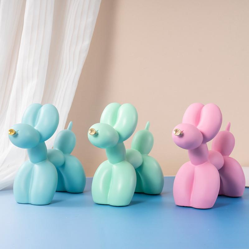 1pcs Balloon Dog Ornament European Home Living Room Desktop Wine Cabinet Creative Animal Decoration Resin Crafts