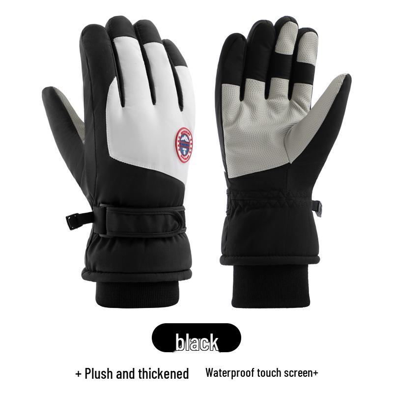 Women's Touchscreen Ski Gloves with Anti-Lost Buckle, Cold-Proof, Fleece-Lined, and Warm for Winter Sports and Cycling