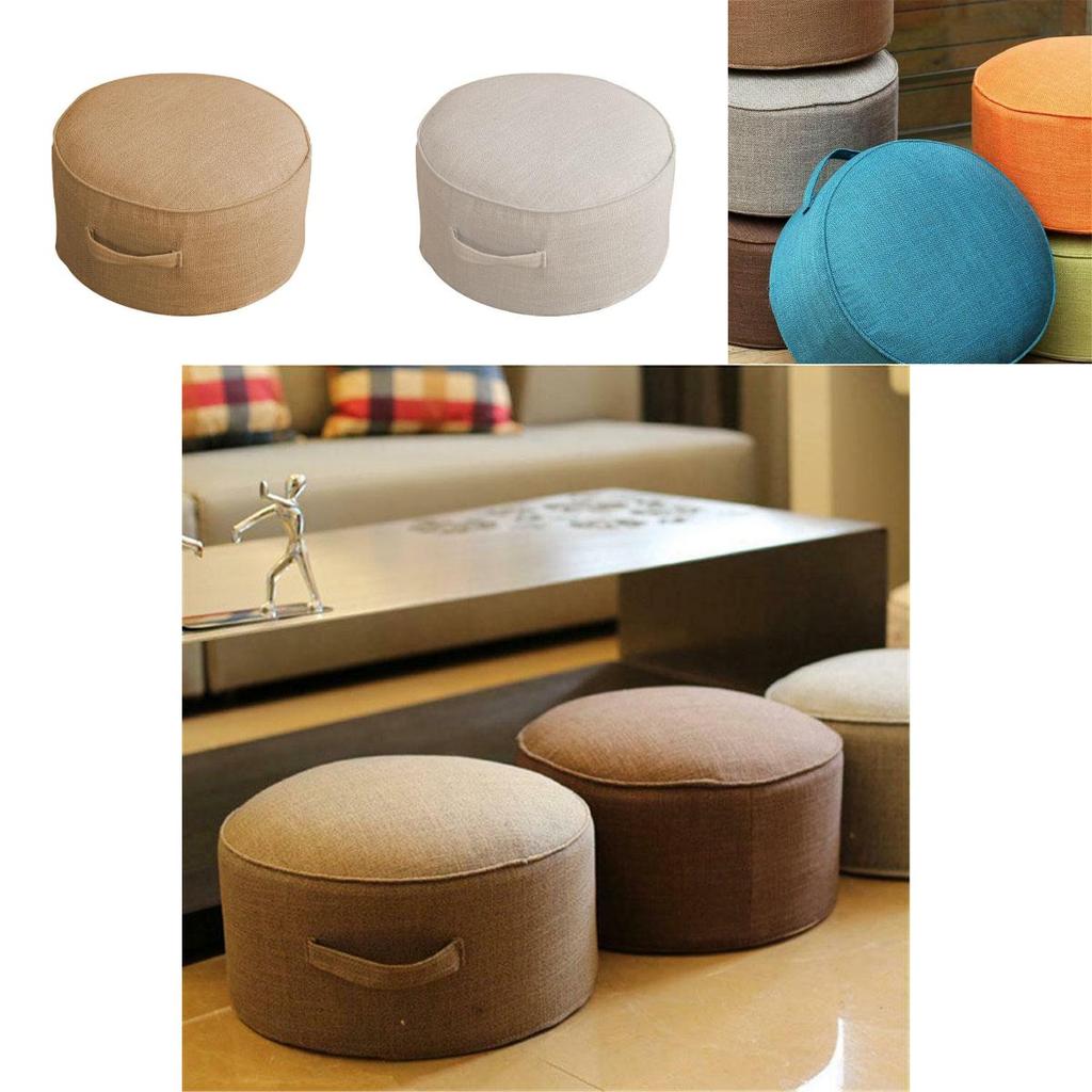 Tatami Round Floor Pillow Seat Comfortable Cotton Linen Cushion For Relaxation