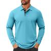 Men's Solid Color Button Lapel Long Sleeve Top Men's Casual Fashion Long Sleeve Top