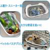 SOLPEX Folding Tub, Large Washing Tub, Dog Bath Tub, Cat Bathtub, Large Capacity, Laundry Bucket with Drain Plug and Three Handles, Soft Tub for Laund