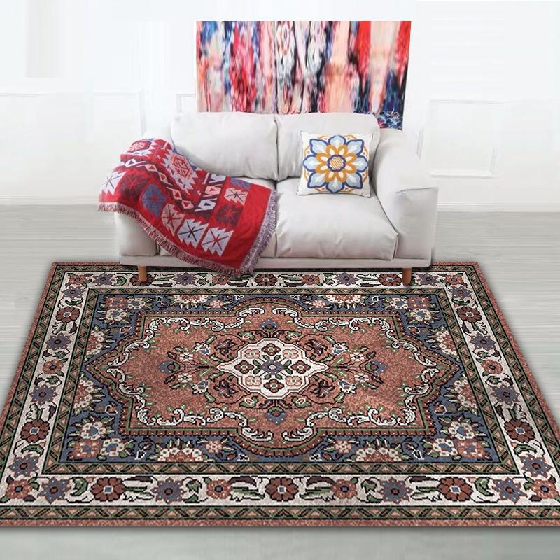 

Bohemian Style Door Mat with Ethnic Floral Pattern Non-Slip Washable Floor Mat for Home Entrance Living Room Decor 40X60CM