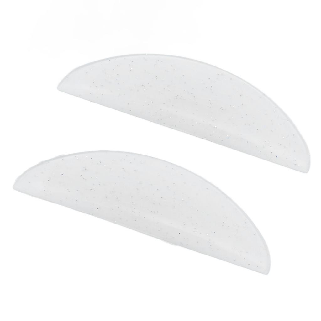1 Pair Silicone Eyelash Perming Curler Pads Sparkle Clear White Reusable Soft Lash Lift Rods with Storage Box S