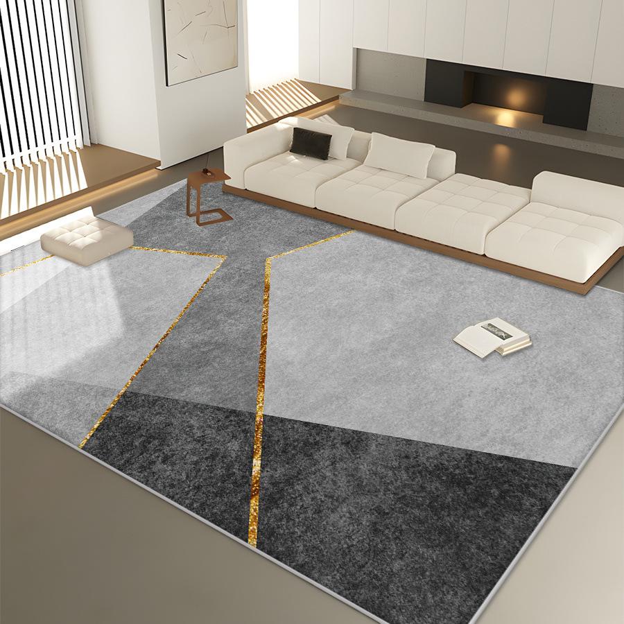

Современный ковер для гостиной, легкий, роскошный, простой, с силиконовой подошвой, кристально-бархатный ковер для кабинета, спальни, чайного столика, ковер для гостиной 140*200cm