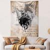Cowboy Riding Horse Tapestry Wall Hanging, Retro Western Vintage Poster Art, Wild West Wall Decor for Bedroom Living Room Dorm