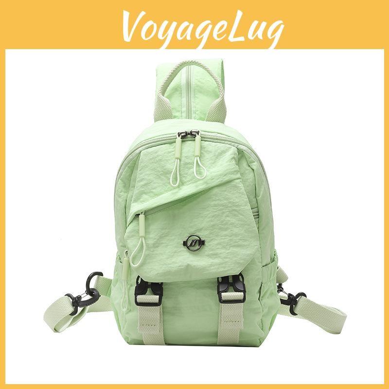 Color Solid Simple Casual Lightweight Neutral Backpack For Daily Activities