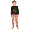 Family Matching Parent-Child Long Sleeve and Pants Pajama Set Loungewear for Home Wear