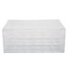 Earring Storage Box 3 Layer 72 Grids Clear Acrylic Jewelry Organizer Holder with Dustproof Lid for Necklaces Rings