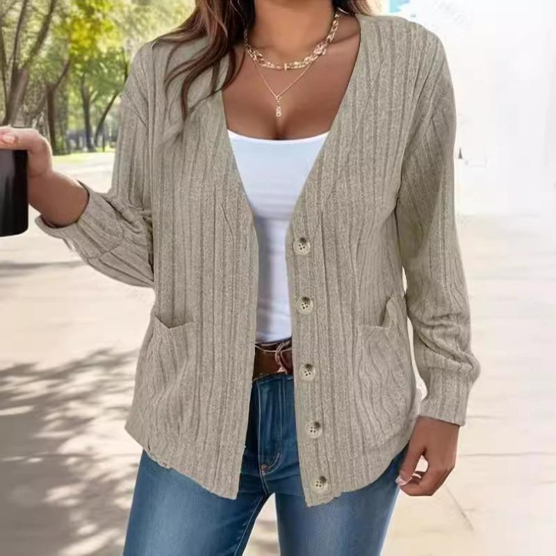 

QICED Women s Vintage Casual Solid Color Print Autumn Winter Long Sleeve Jackets & Coats XXXL хакі