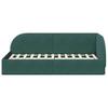 Corner Bed Frame with Headboard Dark Green 90 Cm X 200 Cm Velvet