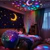LED Starry Sky Moon Projector Night Lights for Kids Effect Atmosphere Light 360° Rotation for Bedroom Party Decor Birthday Gift