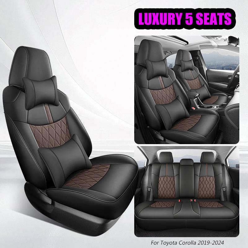 High-Grade Custom Fit Car Seat Covers For Toyota Corolla 2019-2025 Artificial Leather Protection Seat Cushion Full Set Auto Part