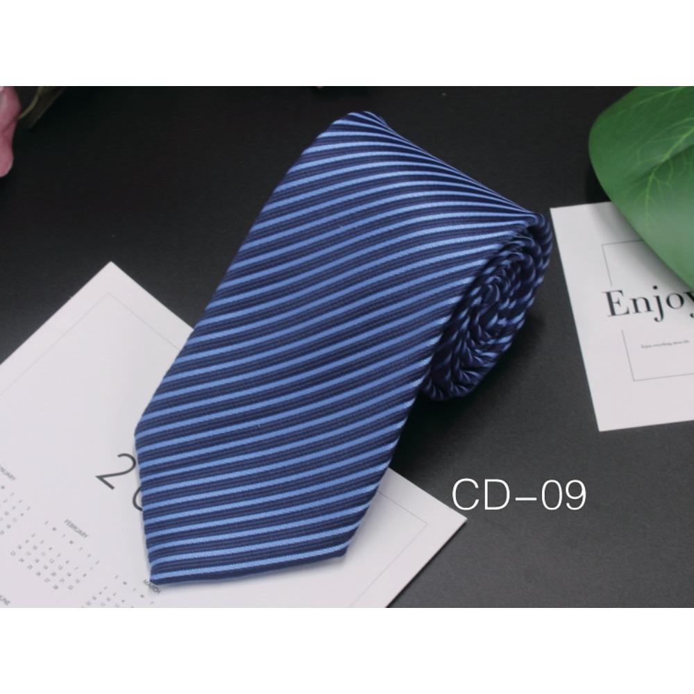 Men's Business Tie 8cm Professional Dress Interview Striped Tie Stylish Business-style Ties Navy Black Multi-colorTraditional Hand-knotted Design