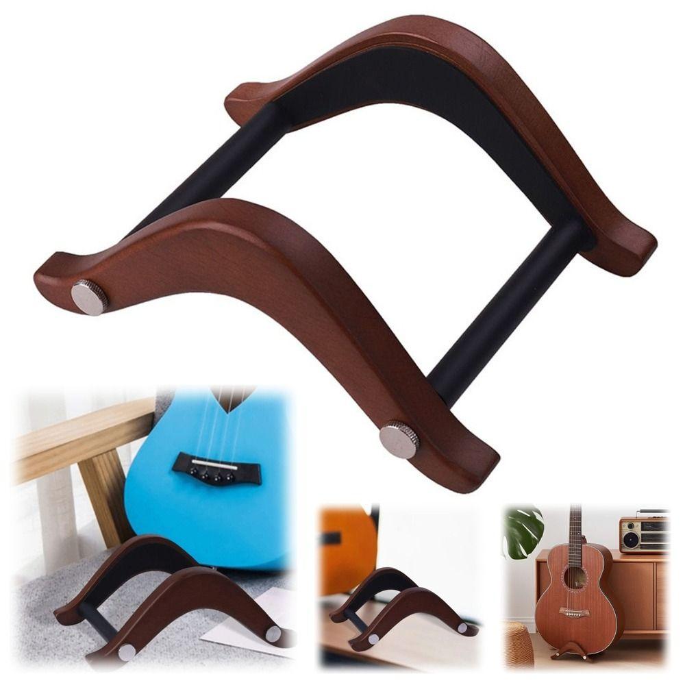 Stable Guitar Support Stand Wooden Ukuleles Bracket Electric Guitar Storage Rack  Electric Bass