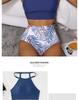 European & American High Waist Bikini - Solid Color, Tummy Covering, Sexy Swimwear