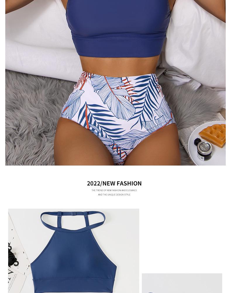 European & American High Waist Bikini - Solid Color, Tummy Covering, Sexy Swimwear