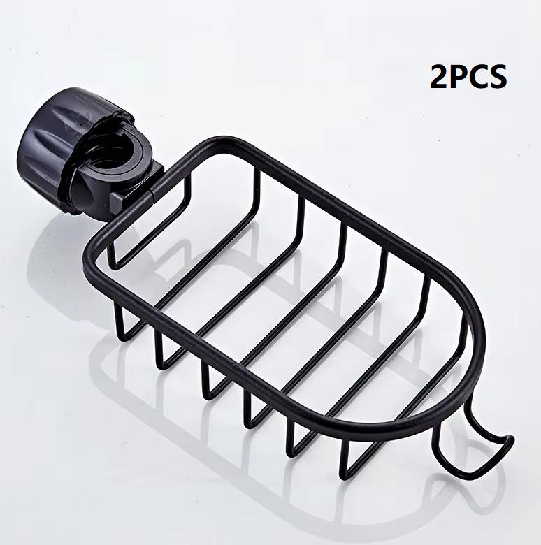 Adjustable Aluminum Bathroom Shower Shelf Rack – Wall Mount Basket for Shampoo, Soap and Towel Storage, Kitchen Sink Rag Holder