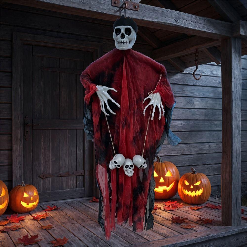Skull Props Hanging Ghost Pendant Haunted House Decoration Home Decor Halloween Decoration  Outdoor