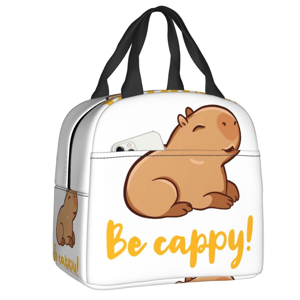 Custom Capybara Insulated Lunch Bag for Women Leakproof Cooler Thermal Lunch Tote Office Picnic Travel