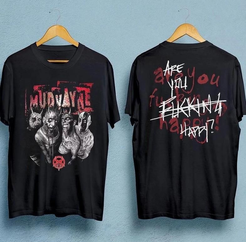 Mudvayne band 2 sides Unisex Black T-shirt S-5XL Q74343 Unisex T-Shirt XXL