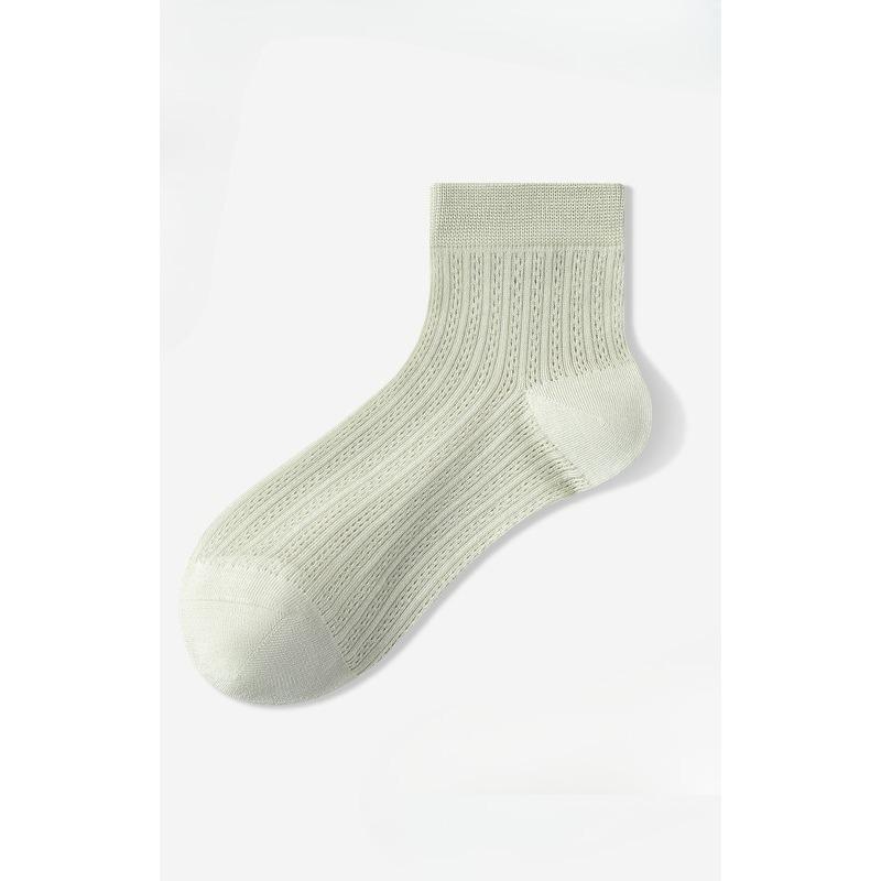 Silk Stockings for Summer Women - Thin Style, Breathable Mesh, Antibacterial, Cool Feeling Short Socks, Cotton-free Cotton Fabric