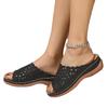 Women's Plus Size Floral Low Heel Sandals & Slippers - Summer 2025 European & American Style