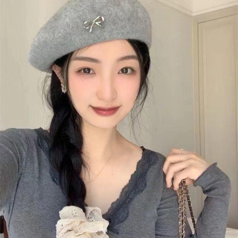 Korean Style Women's Beret - Autumn/Winter Face-Slimming Painter Hat