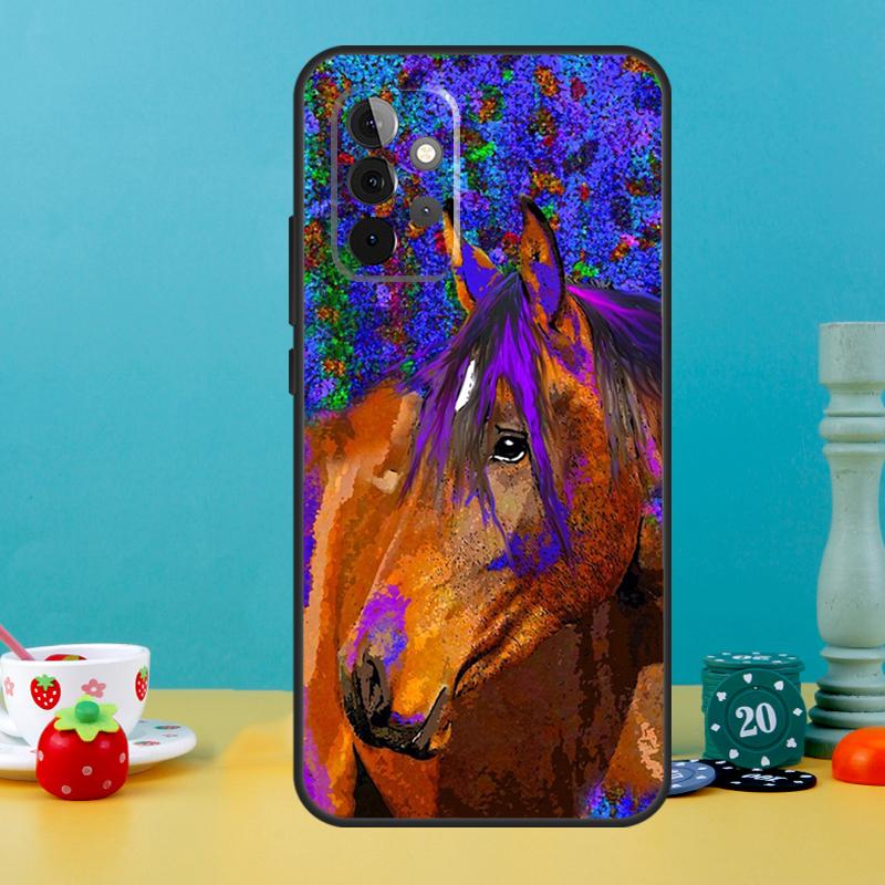 Beautiful Horse Case For Samsung Galaxy A25 A54 A34 A14 A52 A32 A12 A13 A33 A53 A15 A16 A36 A56 A26 A05 A35 A55