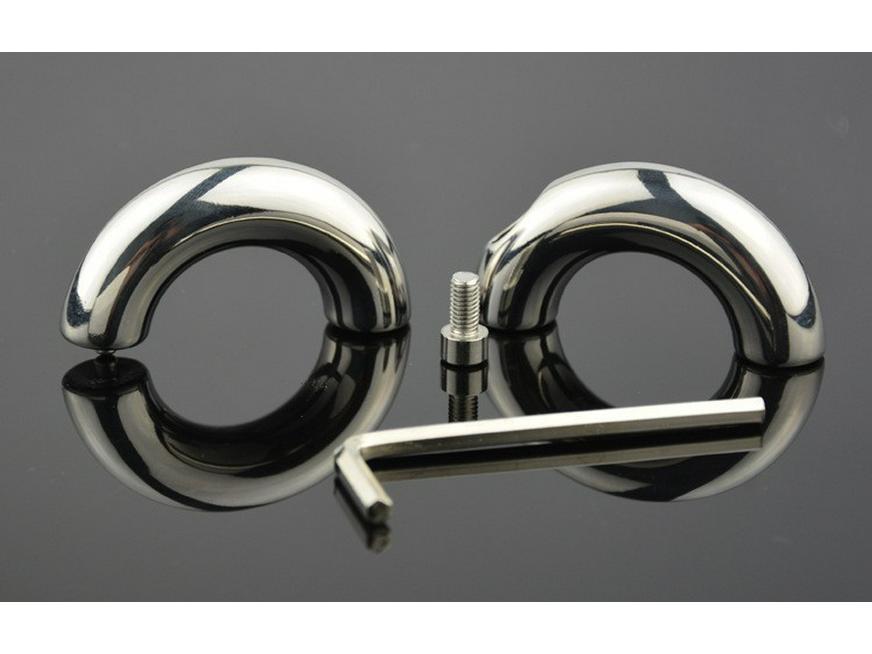 Adjustable Metal Weighted Cock Ring - Men's Erotic Exercise Restraint Accessory
