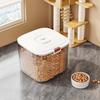 Sealed Dog Food Storage Container Transparent Pet Food Storage Barrel  Pet Supplies