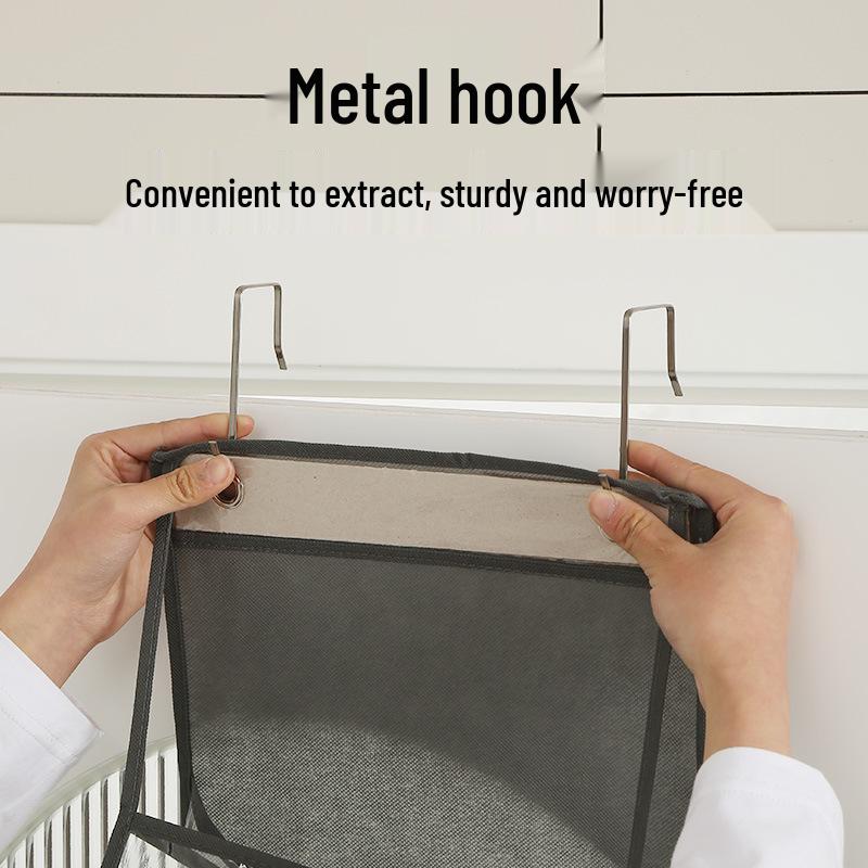 Wall-Mounted Fabric Hanging Organizer with Pockets - Essential Over-the-Door Storage for Dorms and Homes