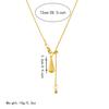Gold Plated Adjustable Teardrop Pendant Snake Chain Necklace
