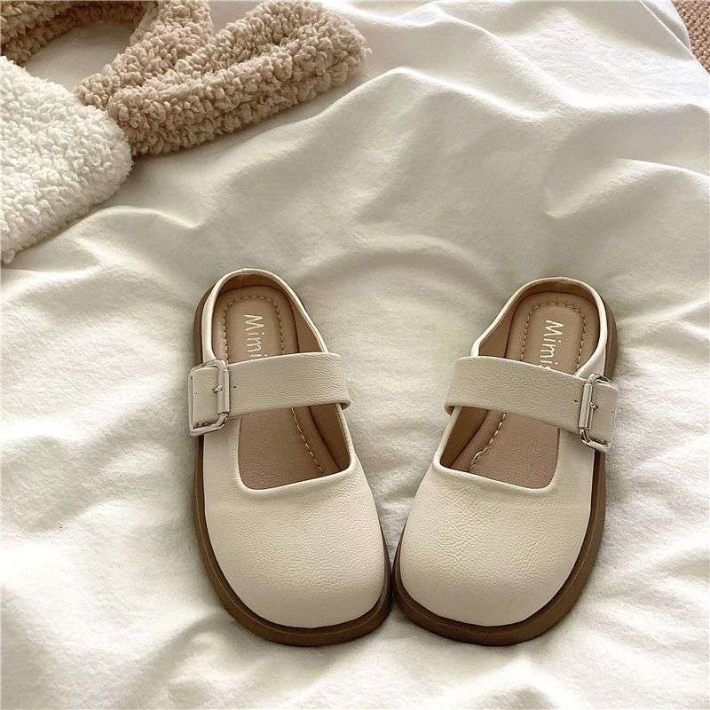 Lazy evening breeze~! Mary Jane sandals women's summer ins wear breathable bag head cool slippers