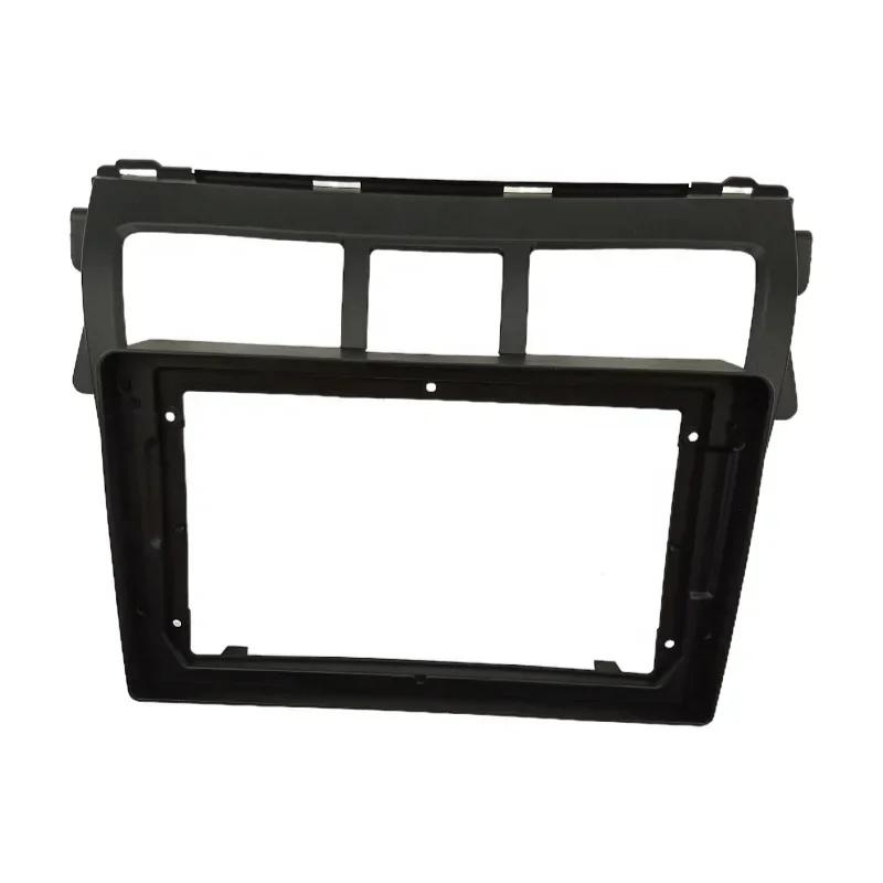 For Toyota Vios Yaris 2008-2014 9 Inch Dashboard Panel Car Audio tallation Kit Radio MP3 Player Dashboard Frame Only frame-black