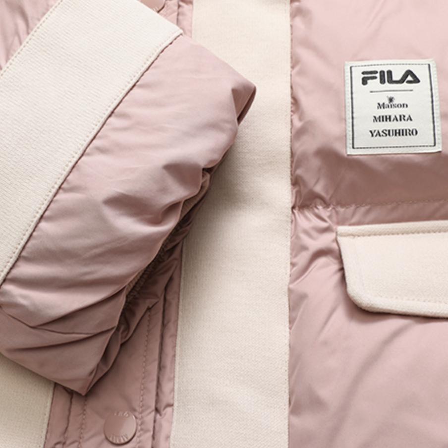 FILA X MIHARA YASUHIRO Collaboration Loose Warm Color Block Down Jacket Women Outerwear Victoria-Purple F11W143904F-VT