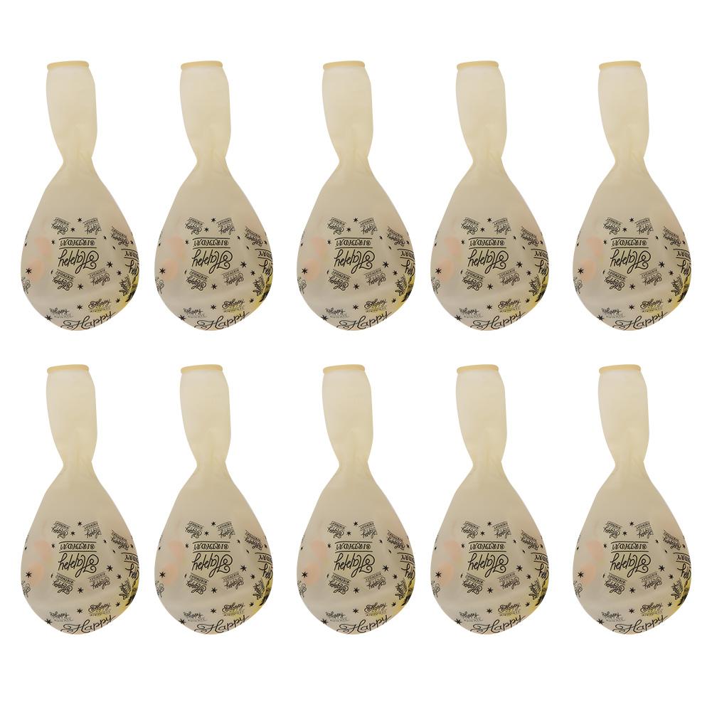 10Pcs Latex Transparent Balloon with   Words for Birthday Party Wedding Anniversary Decorate