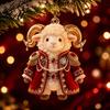 Christmas Party Supplies 2027 New Year Sheep Ornament 2D Acrylic Tree Pendant Xmas Hanging Pendants with String Chinese Zodiac Goat Decor,