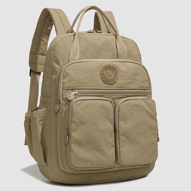 Fashion Woman Backpack Waterproof Nylon Soft Handle Solid Multi-pocket Travel Zipper Feminina School Bags Laptop Backpack