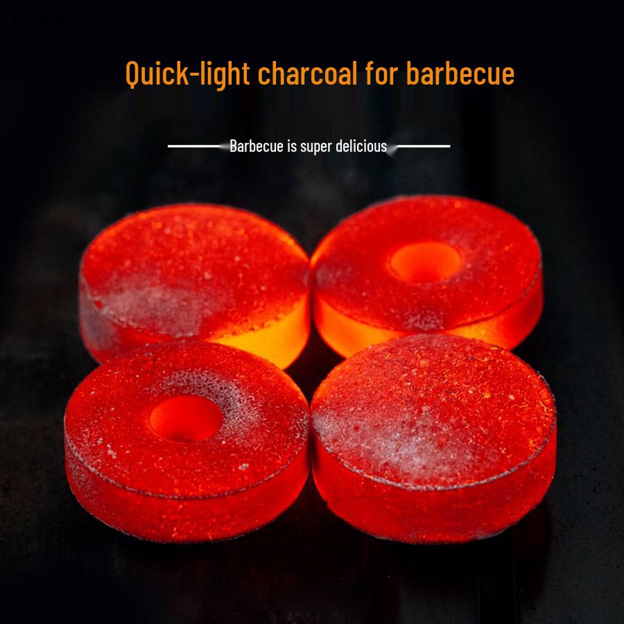 Smokeless Fruit Wood Charcoal: Quick-Burning Hookah and BBQ Charcoal for Easy Cooking.