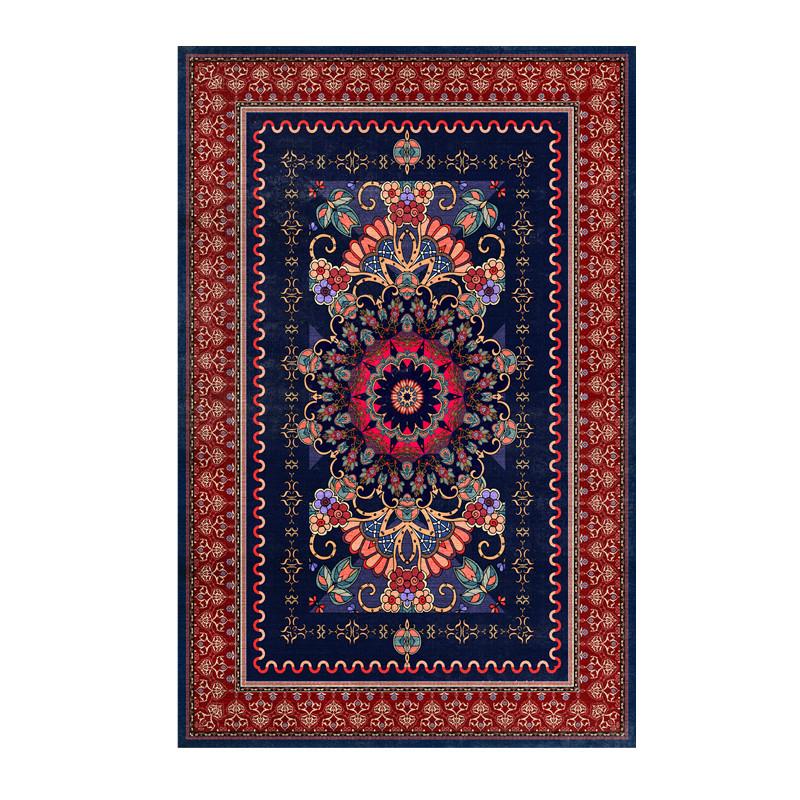 VIKAMA Washable Foldable Imitation Cashmere Carpet Entry Door Mat Persian Retro Style Living Room Bedroom Bed Soft Mat