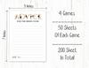 Inkdotpot Bridal Shower Game Set Of 4(50 Sheets Each) w   Miss to Mrs Gold Banner Floral Fun Bachelorette Party Game Set