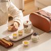 Portable Travel Kung Fu Tea Set Creative Ceramic Quick Tea Set Chinese Office Teapot and Cup Set Light Luxury Friend Gifts
